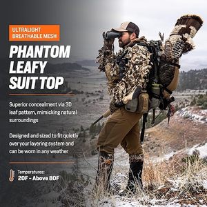 Men's Phantom Leafy Suit Top - Ultralight Mesh <b>Camo</b> Hunting <b>Jacket</b> - Product Image 3