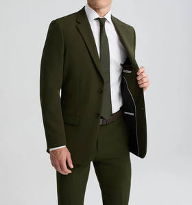 Costume d'affaires sur mesure pour hommes vert foncé à un bouton – Blazer et pantalon vert foncé de qualité supérieure au design moderne pour hommes - Product Image 4
