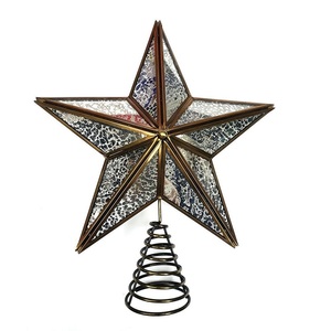 Luxurious Vintage Metal Glass <b>Hanging</b> <b>Star</b> Handcrafted Ornament Eco-Friendly Durable Customizable Size Color Home Garden Decor - Product Image 3