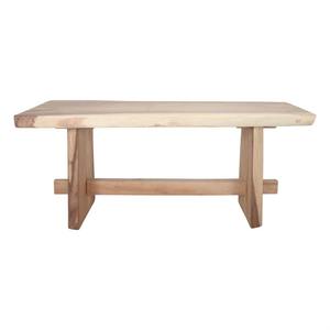 Table à manger en teck massif de qualité supérieure avec plateau rectangulaire robuste et structure en bois minimaliste pour une salle à manger d'intérieur moderne - Product Image 1