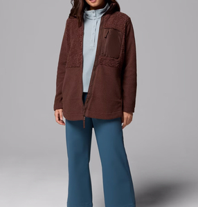 Women Sherpa Fleece Windbreaker Jacket Fur <b>Lined</b> Canvas Bomber Jacket Full Zip Warm Winter <b>Coat</b> Outdoor Casual - Product Image 4