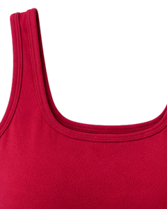 <b>Red</b> 2 Piece Yoga Set <b>Crop</b> <b>Top</b> High Waist Flared Calf-Length Pants Seamless Solid Color Sportswear 2026 New Design - Product Image 6