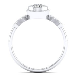 Bague de fiançailles REYES Luxury en or massif 14K 18K avec diamant de laboratoire HPHT CVD pour femme, sur mesure, OEM, ODM, bijoux fins - Product Image 4