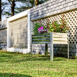 Jardinera Elevada de Metal Galvanizado, Maceta Rectangular Grande para Exteriores, para Hierbas GB010 - Product Image 6