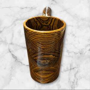 Taza de café/té de barril antiguo, taza de cerveza de madera natural, jarra decorativa marrón para el hogar, de la India, material de madera duradero - Product Image 5