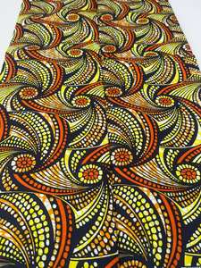 Tela de algodón con estampado de cera Africana personalizada de Hitjem Export para suministro de ropa textil Material duradero de alta calidad - Product Image 3