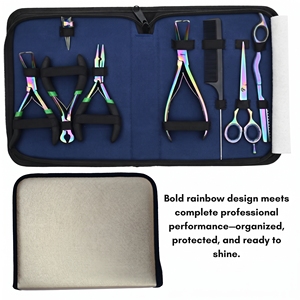 Kit professionnel de pinces pour extensions capillaires Microlink, outil d'ouverture et de fermeture de micro-perles, coupe-keratine, outils de coiffage de précision - Product Image 6