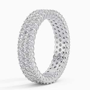 Diamond Eternity Band <b>Ring</b> 14K Gold Full Pave Wedding Band Stackable <b>Ring</b> Luxury Anniversary Jewelry for Women - Product Image 5