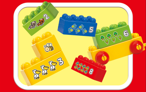 Juego de bloques de construcción OXFORD BEBE EQ con caja con ruedas, bloques de clasificación de colores, juego educativo de construcción para niños - Product Image 5