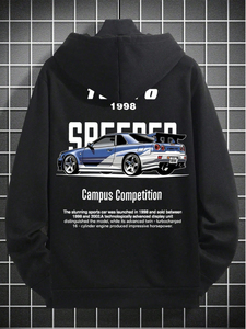 Nueva Sudadera con Capucha Estampada, Estilo Retro Americano, Sudadera Oversize para Hombre, Sudadera con Capucha de Manga Larga, Estilo Hip Hop, OEM - Product Image 5