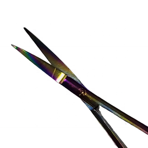 Design OEM à bas prix Ciseaux à ressort pour sourcils en acier inoxydable à pointe inclinée Applicateur de maquillage Ciseaux à ressort pour sourcils - Product Image 3