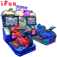 Ifun Park Voiture dynamique à jetons Conduite Moto électronique Ultimate Speed Racer Arcade Moto Racing Machine de jeu