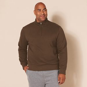 Pull en maille à col zippé, manches longues, décontracté, en polaire zippée pour l'extérieur, coupe classique, fabriqué à Sialkot - Product Image 4