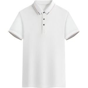 Polo à manches courtes gris pour homme, tricoté, couleur unie, coupe classique, boutons - Product Image 3