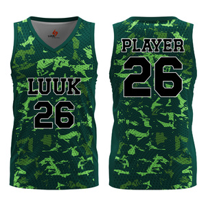 Personalized Front Logo High Quality Breathable Moisture Wicking Plus Size Sleeveless 100% Polyester Basketball Training Jersey - Product Image 6