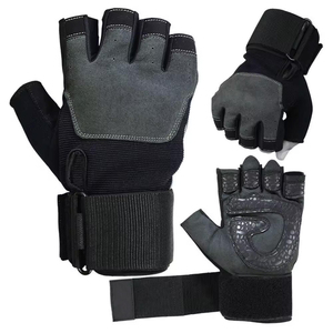 <b>Half</b> Finger Fitness Gloves Mesh Breathable Gym Training Unisex Adjustable Wrist Strap Non <b>Slip</b> Weight Lifting Workout Blue - Product Image 6