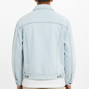 Premium Quality <b>Light</b> Blue Stone Washed Casual Wear Denim <b>Jacket</b> for <b>Men</b> 100% Cotton 14 OZ Denim Fabric Streetwear <b>Jacket</b> - Product Image 6