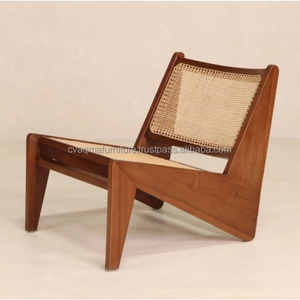 Cane Rotin Kangourou Lounge Chair Bois massif Teck Couleur naturelle - Product Image 1