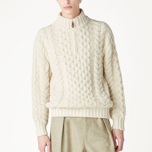 Pull en maille col roulé minimaliste pour femme, en acrylique épais, couleur unie, manches longues, longueur standard, anti-boulochage - Product Image 1