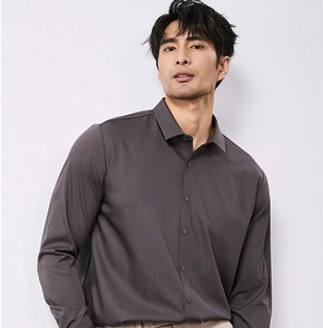 Chemises décontractées respirantes pour hommes, coupe confortable et décontractée, imprimé rayé, Kemeja Pria Lengan Panjang pour le travail - Product Image 2
