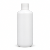 Bouteille ronde en HDPE durable de 300 ml avec bouchon simple |   Conteneur d'emballage en plastique pour produits chimiques ménagers, cosmétiques et liquides