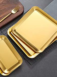 Plateau rond en laiton, plateau de service carré, plat ovale en laiton, plateau circulaire en laiton, plateau décoratif rond, plateau à thé rond - Product Image 4