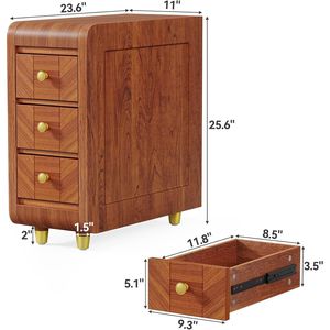 End <b>Side</b> Table Stylish Nightstand for Bedroom Decor - Product Image 3