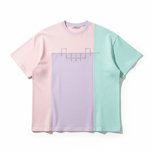 เสื้อยืดโอเวอร์ไซส์ประดับเพชรเทียมสำหรับผู้ชาย พิมพ์โลโก้ตามสั่ง ผ้าคอตตอนหนานุ่ม สไตล์ Y2K สตรีทแวร์ ฮิปฮอป ทรงไหล่ตก ไซส์ใหญ่ - Product Image 1