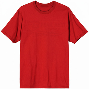 T-shirt en coton rouge uni à col rond et manches courtes pour homme, coupe classique, décontracté, en jersey tricoté, teinture unie, design vierge - Product Image 1
