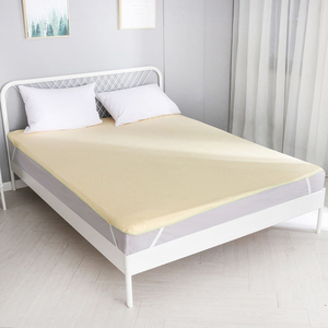 Breathable Polyester Knitted 4 Corner Elastic Mattress Protector Deep Corner Support Comfortable Feel Premium Fabric Quality - Product Image 1