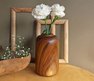 Handmade Acacia Wood <b>Flower</b> Pot Planter for Indoor Outdoor Garden Decor Custom Wooden Plant Pot with Natural Finish - Product Image 4