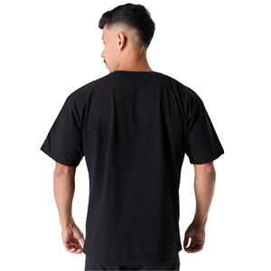 Chemise noire à manches courtes pour homme, en coton premium confortable, vêtement décontracté, chemise de sport tendance, vêtements de sport élégants, vente en gros - Product Image 2