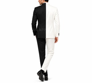 Traje de Cosplay Hecho a Mano Inspirado en el Joker, Disfraz de Villano en Dos Tonos, Negro y Blanco, Atuendo Formal Gótico, Disfraz de Joker para Hombre de Halloween - Product Image 4