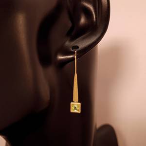 Pendientes Largos de Peridoto Verde Natural, Plata de Ley 925, Chapados en Oro de 18K, Sin Níquel, Joyería de Lujo para Compromiso y Boda para Mujer - Product Image 4