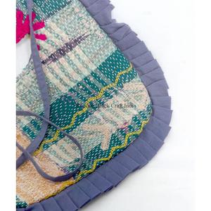 <b>Boho</b> Vintage Kantha Beach Handmade messenger <b>Bag</b> With Embroidery Pattern With Shoulder Sling Length Handle Medium Size - Product Image 5