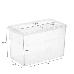 Organisateur de bureau en plastique transparent multi-taille Rectangle de stockage pour vêtements Conception flexible Techniques d'injection - Product Image 3