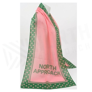 NORTH APPROACH Women's <b>Square</b> <b>Silk</b> <b>Scarf</b> Polka Dot Print Elegant Multi-Functional Fashion Accessory All Seasons - Product Image 3