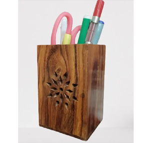 Natural Solid Wood <b>Pen</b> Holder Desk Accessory <b>Pen</b> <b>Box</b> Wood Pencil Stand Stationery Storage <b>Pen</b> Holder <b>Box</b> - Product Image 2