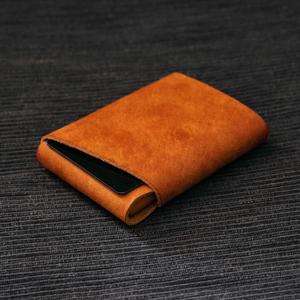 Durable Top Grain Leather Stitchless Open Vintage Eco-Friendly Minimalist <b>Wallet</b> for Wholesale SLW-0006 - Product Image 6
