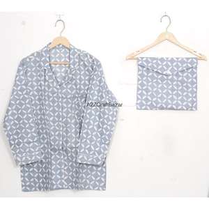 Conjunto de Pijamas para Mujer Hechos a Mano 100% Algodón para Todas las Temporadas, con Cintura Elástica, Mangas Largas, Estampado Floral, Suaves y Transpirables - Product Image 2