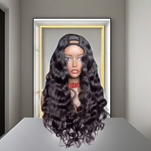Peluca de cabello humano rizado indio Remy de tamaño mediano al por mayor, hecha a mano, sin dejar espacio delgado, cabello camboyano - Product Image 1