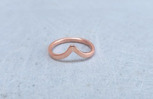 Bague en cuivre, forme personnalisée, design moderne poli, bijoux artisanaux en cuivre - Product Image 3