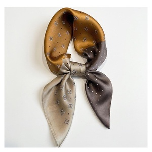 Women's <b>Square</b> <b>Silk</b> <b>Scarf</b> Geometric Print Elegant Multi-Functional Fashion Accessory All Seasons - Product Image 1