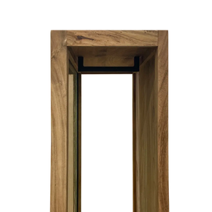 Vandana Ultra Novara acacia wood mirror with <b>storage</b> - Product Image 5