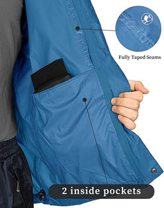 Chaqueta de Senderismo Impermeable para Hombre, Ligera, con Forro Polar, Cortavientos, con Logotipo Personalizado, OEM, ODM - Product Image 4