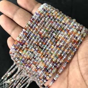 Cuentas Redondas Multifacéticas de 3.5mm, 100% Naturales, Certificadas por IGI, Grado AA, Piedras Multicolores, Multifuego, Gemas Vivaaz para Joyería - Product Image 6