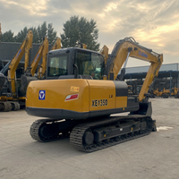 Excavatrice hydraulique d'occasion XE135D avec moteur puissant et godet