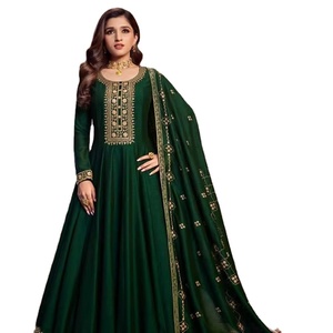 ผ้าไหมพรีเมี่ยมสำหรับงานปักตามลำดับและงานปัก pent withsequence งานปัก dupatta คอลเลกชันขายส่ง - Product Image 2