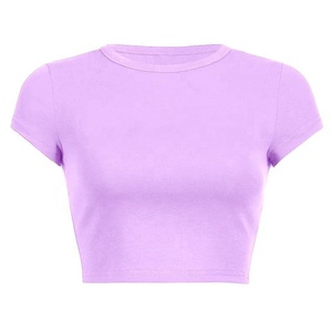 Camiseta Corta de Alta Calidad 100% Algodón con Logotipo Personalizado, Cuello Redondo, Manga Corta, Resistente al Viento, Transpirable y Ecológica para Mujer - Product Image 3
