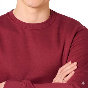 New Fashion Basic Cotton Blended Sweatshirts Plain Dyed Collection Wholesale Basic Cotton Blended Custom Logo Sweatshirts Men's - Product Image 4